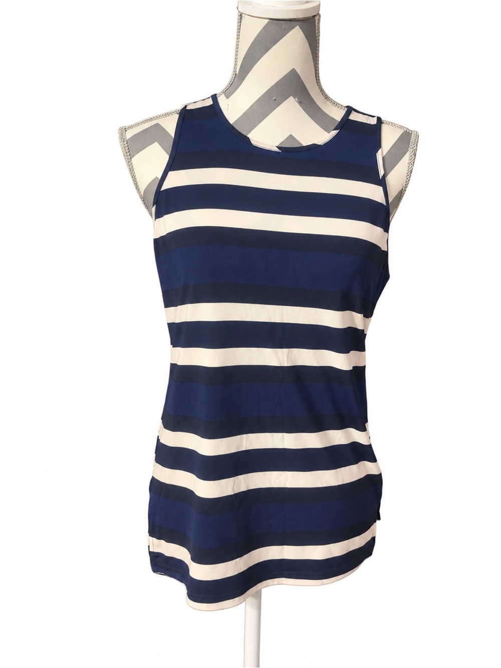 Banana Republic Navy and White Striped Tank Top Retail $45.00